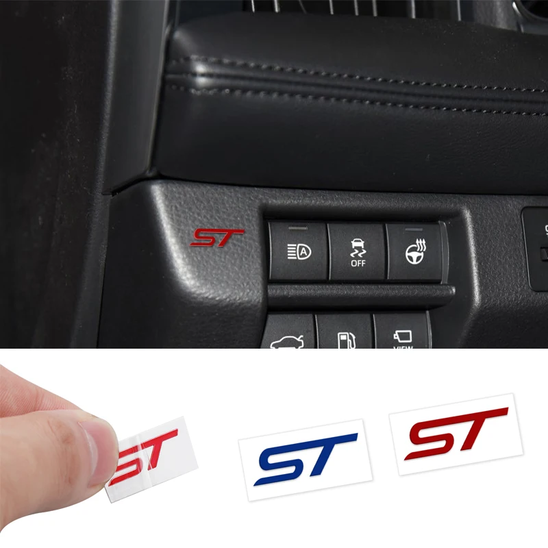 

10pcs 3D Metal Nickel Car ST Badge Stickers For Ford Mondeo Fusion Escape Shelby Ecosport TAURUS Kuga Auto Decal Accessories