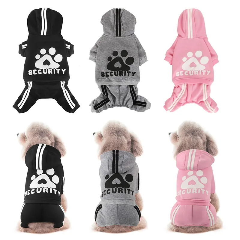 

New Security Brand Dog Clothes Soft Pet Cat Coats Jacket Hoodies For Small Dogs Outfit Winter Warm Puppy Jumpsuits Pet Costume