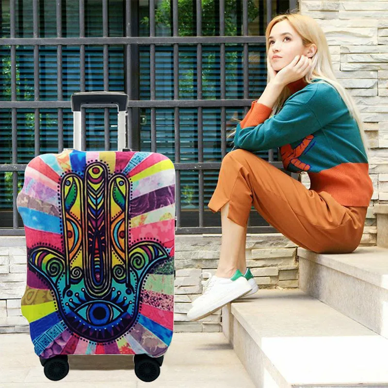 Fashion Colorful Trolley Suitcase Elastic Dust Bags Luggage Protective Cover   For 18 to 30 inch Case Travel Accessories