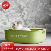 nordic indoor cat litter box furniture large portable anti splash kitten bedpans waterproof bac a litiere chat pet accessories