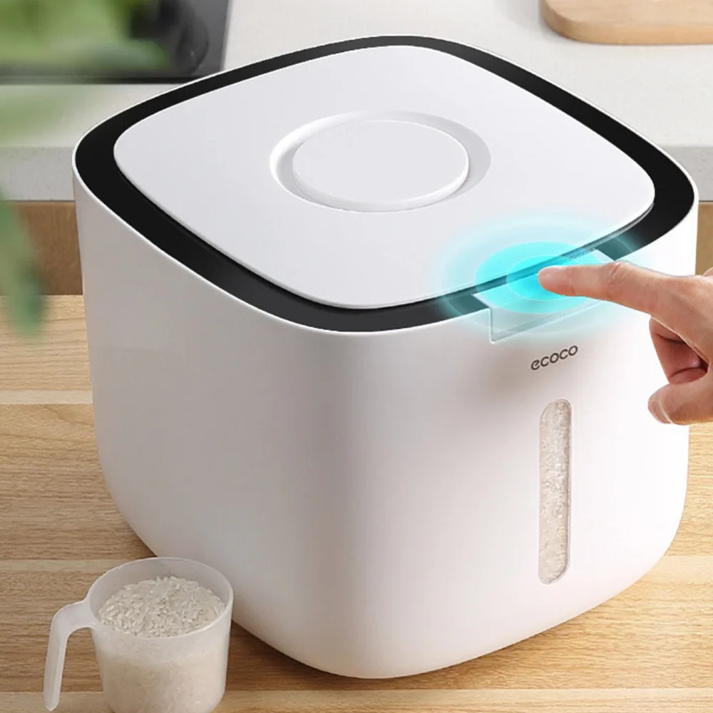 Bestellen 1pc Reis Container Haushalt Versiegelt Reis Eimer Katze Hundefutter Halter