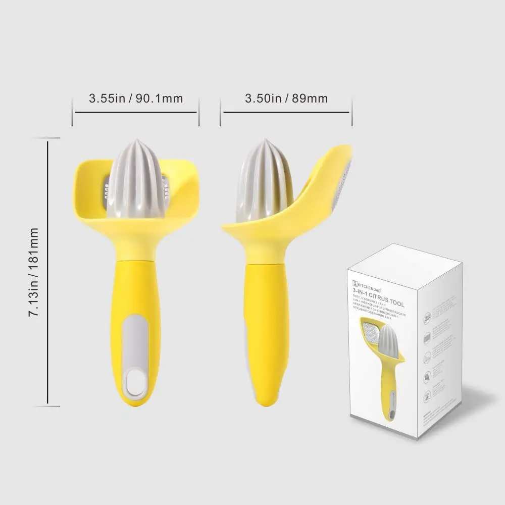 3 in 1 Citrus Zester Channel Reamer Grater Seed Catcher to Avoid Mess Soft Touch Grip Lemon Tool images - 6