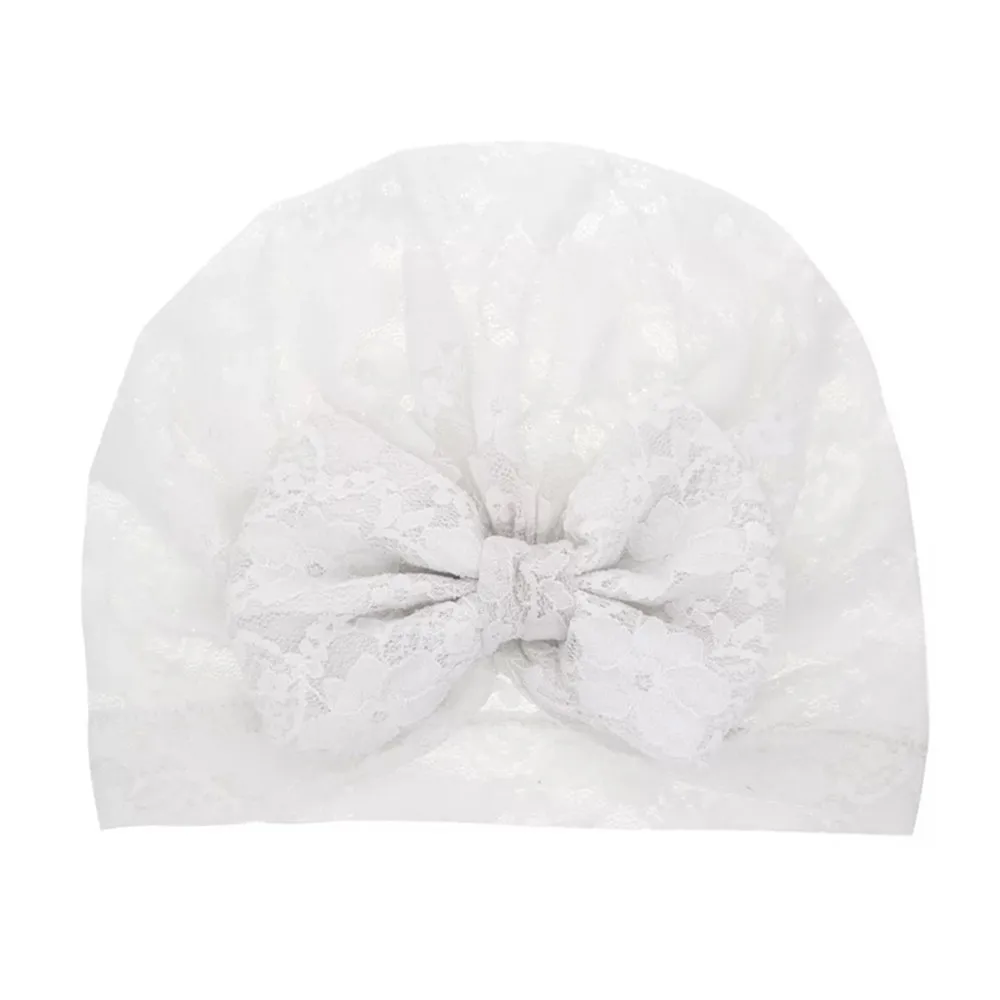 1 Piece Fashion Bow Baby Hat Lace Breathable Autumn Winter Thin Cap Photography Props | Детская одежда и обувь