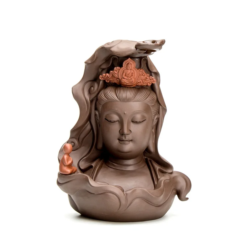 Керамическая декоративная статуя Гуаньинь китайская буддийская скульптура