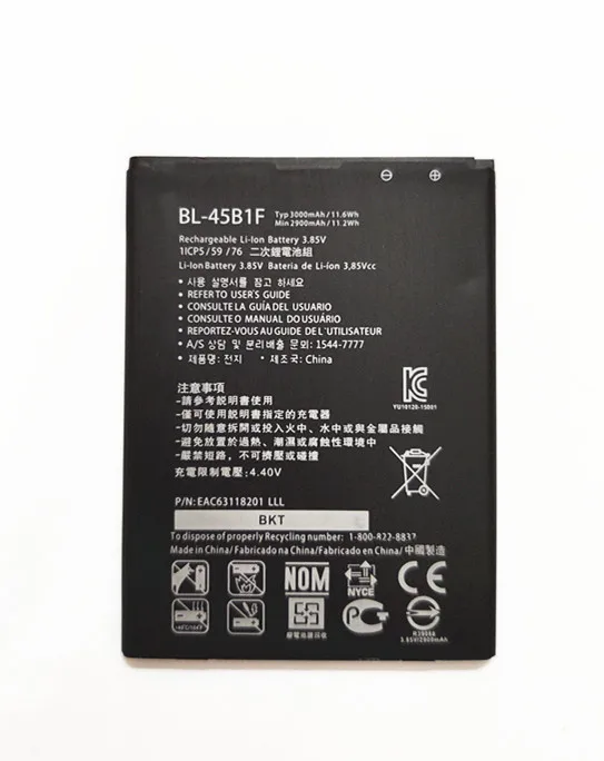 АЗК 3000 мА/ч BL 45B1F BL45B1F Замена Батарея для LG V10 H968 H961N H900 H901 VS990 F600 F600L F600K H960A LS992 чехол