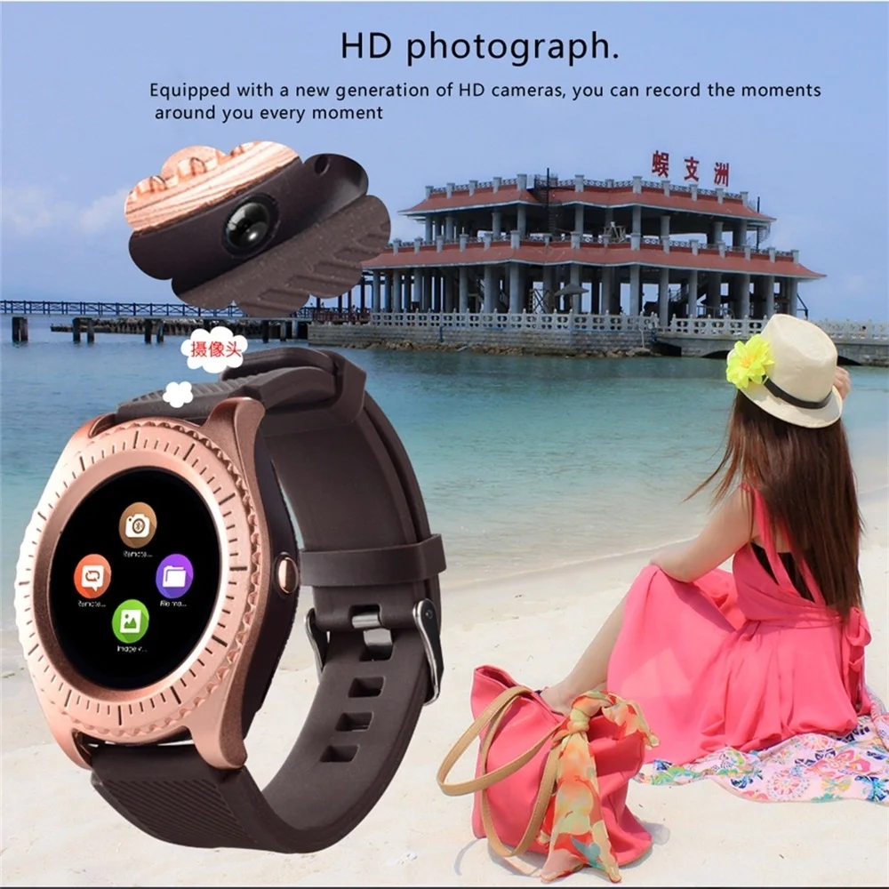 Bluetooth Смарт-часы подключение Android ios Телефон Smartwatch С sim-картой музыкальная камера