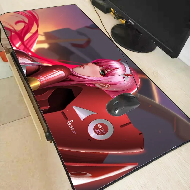 

Большой игровой компьютерный коврик для мыши в стиле аниме Dear In The FranXX, размер d, офисный Настольный коврик разных размеров для CSGO DOTA