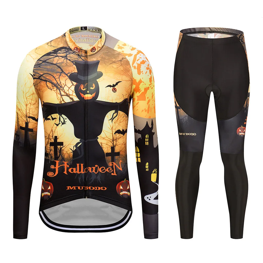 Новинка 2020 комплект одежды с принтом Хэллоуина длинным рукавом на молнии для