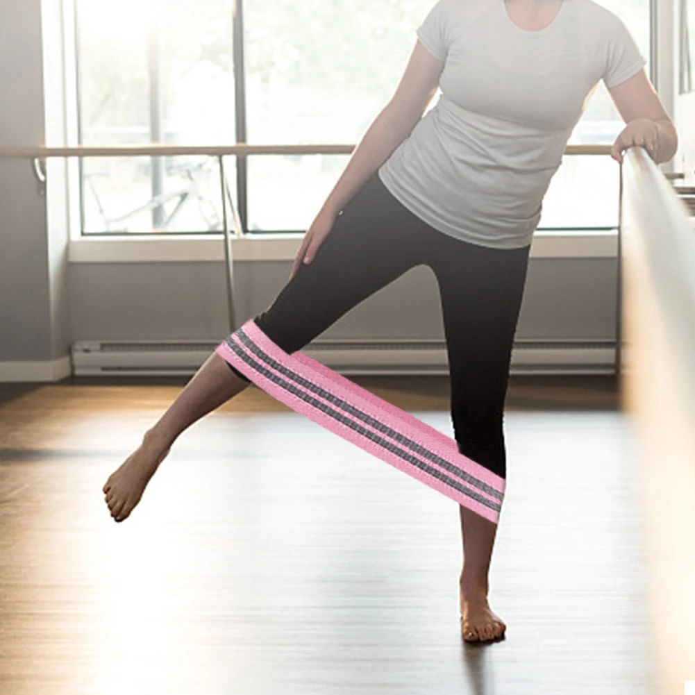 

S/M/L Pink Elastic Resistance Hip Exercise Bands For Yoga Training Thighs Legs Fitness Indoor Outdoor Fitness Resistance Band
