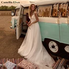 Женское свадебное платье It's yiiya, богемное ТРАПЕЦИЕВИДНОЕ кружевное платье с V-образным вырезом на лето 2019