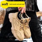 Зимняя мужская Рабочая безопасная обувь со стальным носком, защитные ботинки против проколов, Мужская Нескользящая легкая промышленная Мужская Спортивная обувь