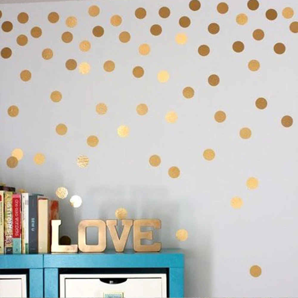 

Polka Dots Wall Stickers Parts Golden Professional Spots Replacement Decal