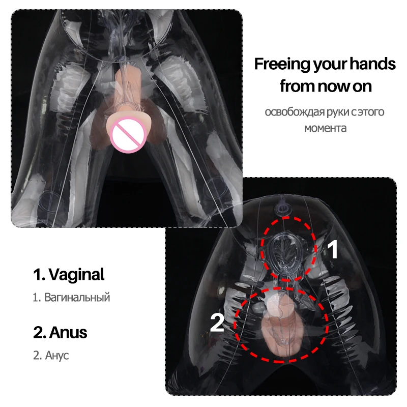 Надувная секс-кукла в комплекте Реалистичная Вагина карманная киска прозрачная