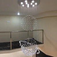 new suspended crystal lamp stair lamp living room ball crystal chandelier hotel crystal lamp dining chandelier indoor lamp