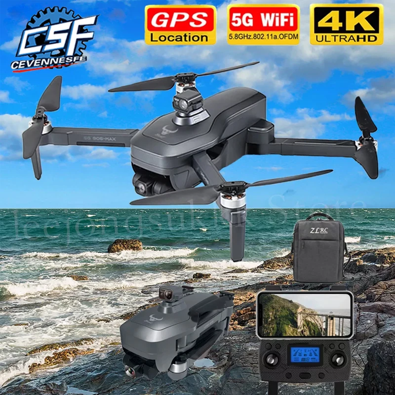 Квадрокоптер NWE SG906 Pro складной Радиоуправляемый с 3-осевым подвесным 5G Wi-Fi GPS 2021 |