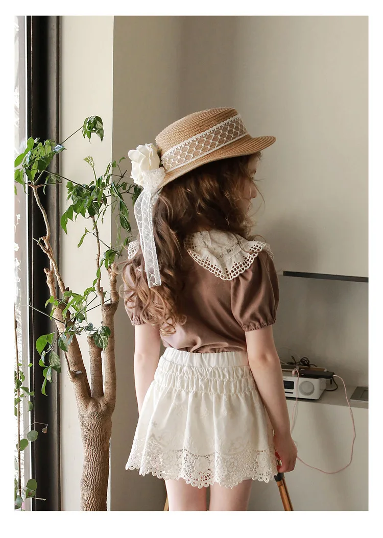 

Children Girls Summer Mini Skirt For Girl Blue Pink Skirt With Shorts 2021 Korean Kids Little Girl Clothes Children's Clothing