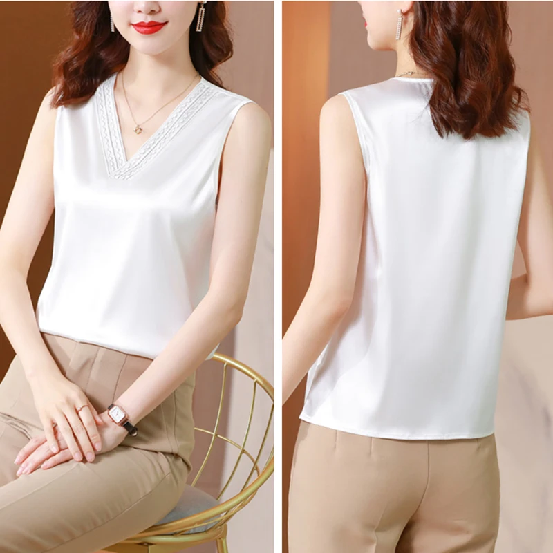 Шелковые топы для женщин Атласный Женский Топ на бретелях сексуальный женский