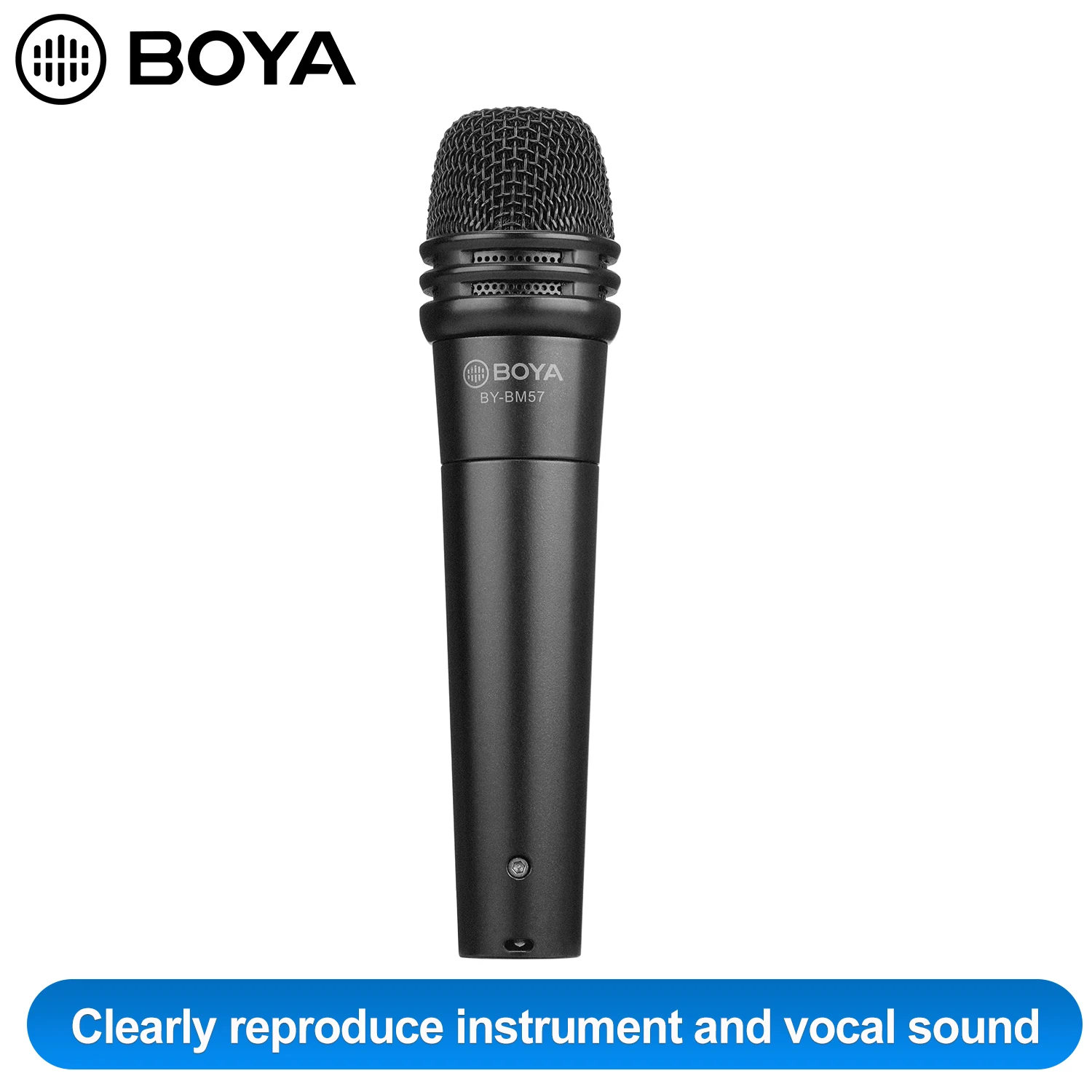 

BOYA BY-BM57 Cardioid Dynamic Microphone Aluminum Zinc Alloy for Band Instrument Vocal Speaker Recording Live Audio Recording
