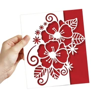 beautiful christmas flower invitation metal cutting dies for scrapbooking decoration diy cards making crafts dies cut new