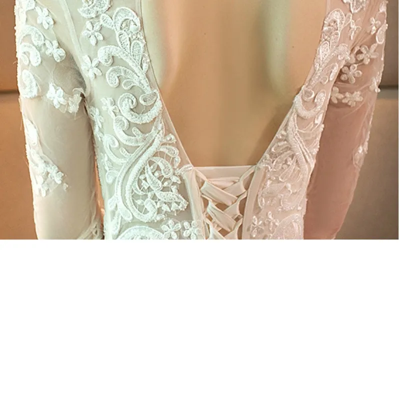 

New Arrival High Neck Ball Gown Wedding Dresses Princess Tulle Hochzeitskleid Tassel Sleeves Abiti da Sposa Sparkly Robe Mariee