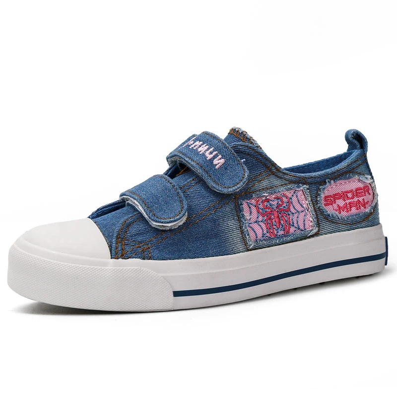Осенняя обувь для мальчиков с пауком #31 #32 #33 #34 детская джинсовые туфли детские