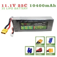 lion lipo battery 3s 10400mah 11 1v 25c lion power for rc helicopter rc car boat quadcopter remote control toys parts 10000mah