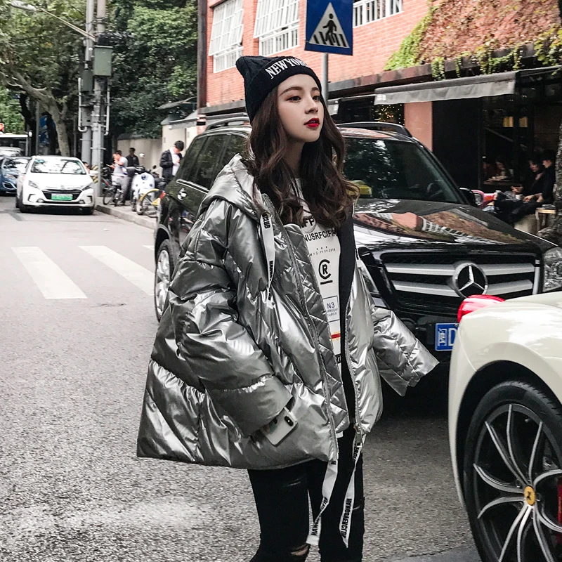 Женские стеганые зимние куртки короткие теплые пальто с капюшоном цвет