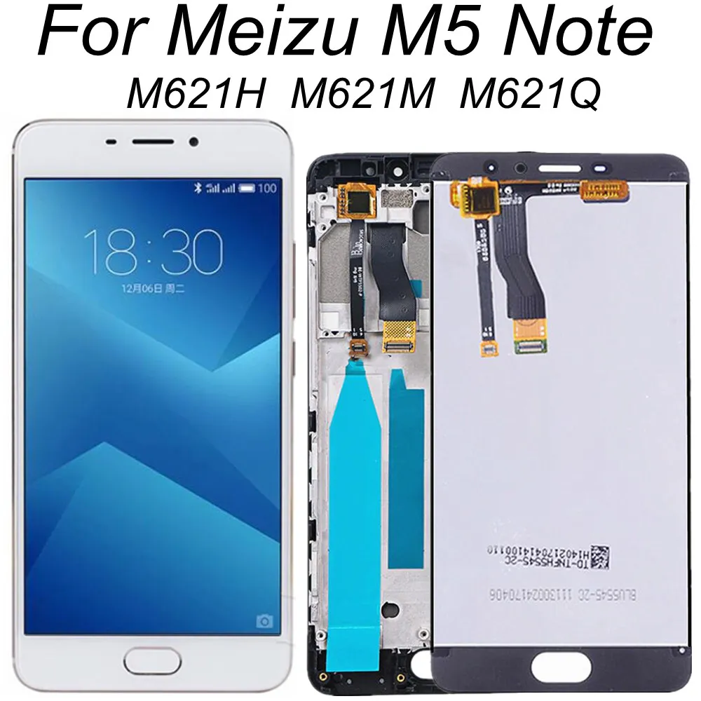 

For Meizu m5 note M621 LCD Display Touch Screen Digitizer Assembly Replacement For Meizu Meilan Blue Note5 LCD