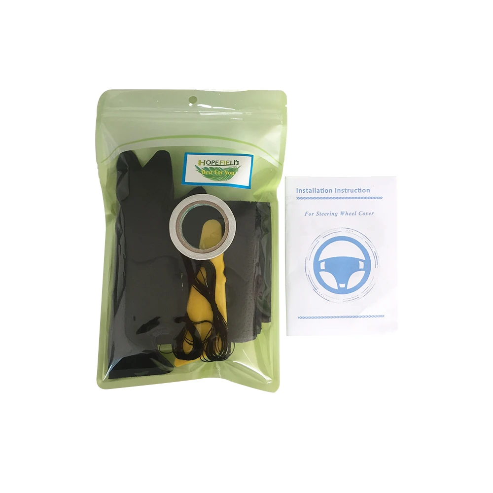 Сделай сам плетеная ручная швейная Руль крышка автомобильные аксессуары для Nissan