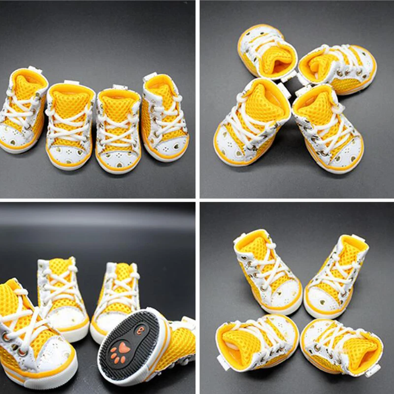 4 шт./комплект Нескользящие кроссовки для собак|Обувь собак| |