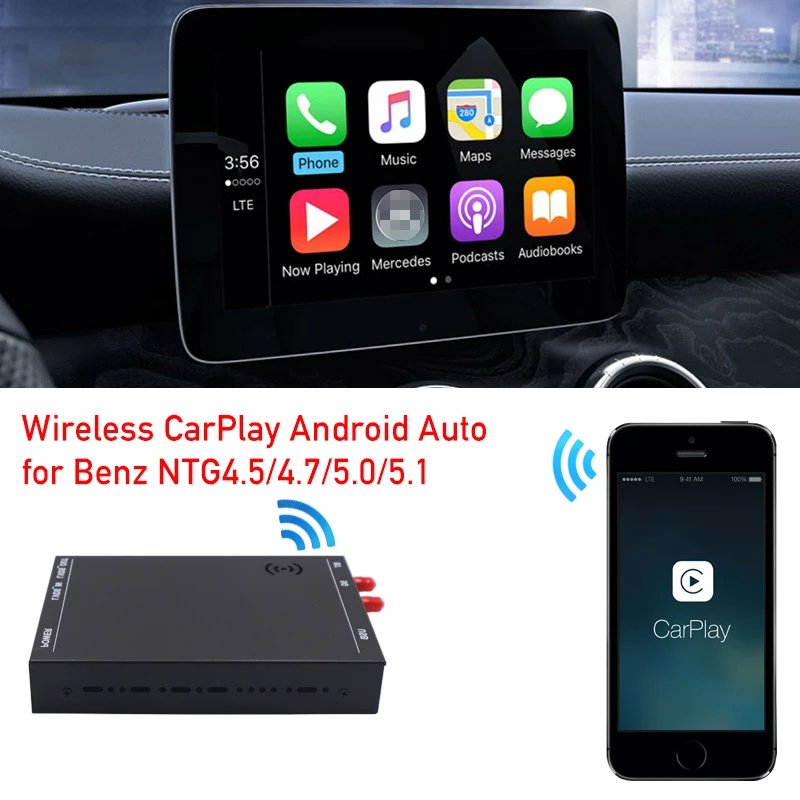 Günstig Auto Bildschirm Drahtlose Carplay Decoder Box Für W166 W176 W205 W212 W218 W246 W207 W463 C207 C117 R172 X156 X253 NTG5 Android Auto