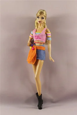 Летний комплект одежды зимняя одежда пальто Кукольное платье джинсы брюки для 1/6