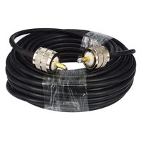 15m uhf coaxial cable rg58 coax cable pl259 cable 50 ohms cb radio antenna cable uhf male to uhf male low loss uhf