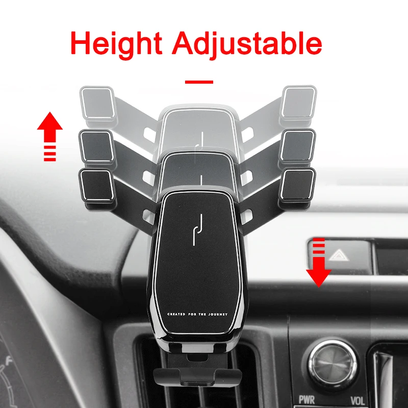 gravity car gps stand air vent mount clip clamp mobile phone holder support for toyota rav4 accessories 2015 2016 2017 2018 free global shipping