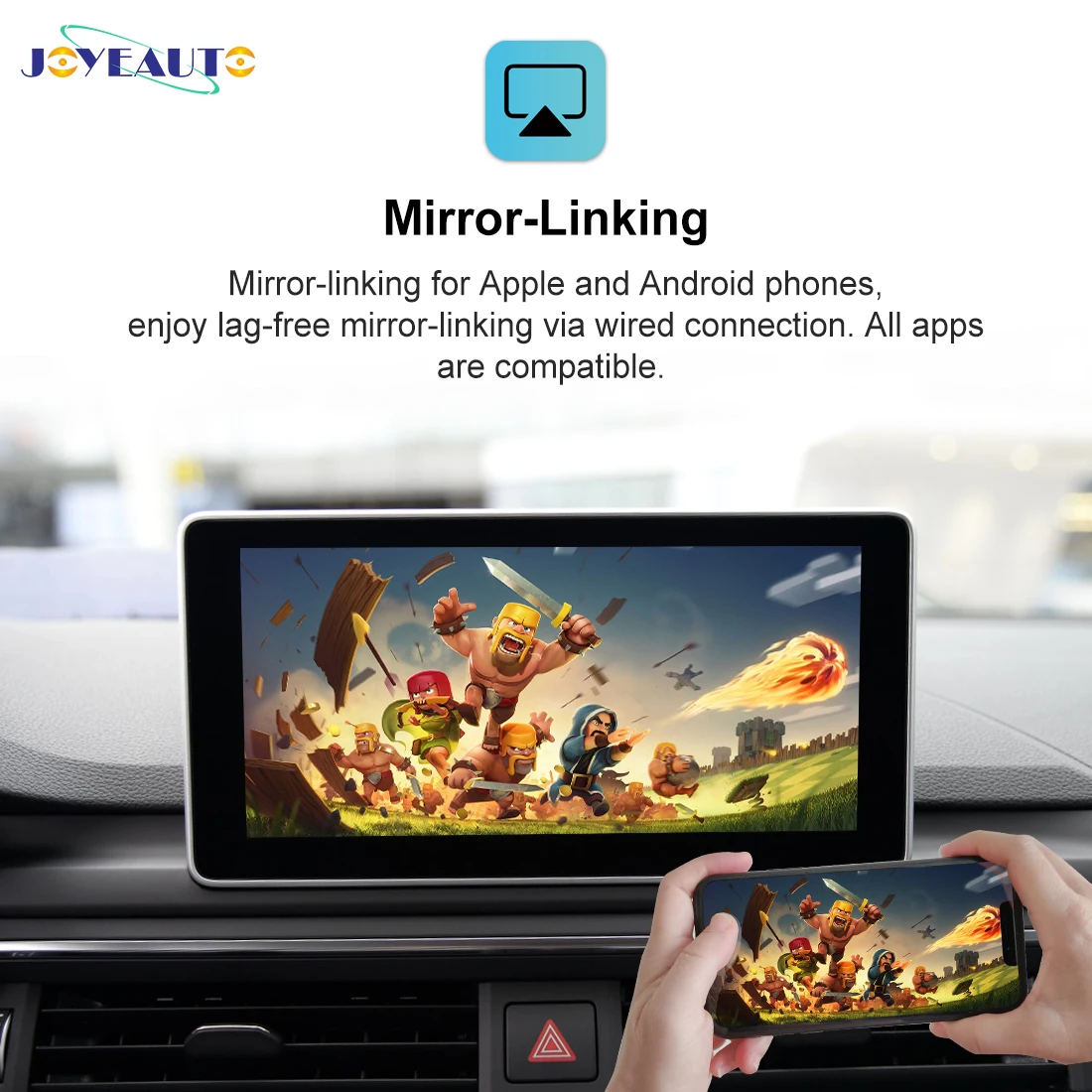 JoyeAuto Wireless Android Auto Apple Carplay Interface For Audi A3 S3 RS3 2012-2018 Mirroring Car Video Players Reserve Camera | Автомобили