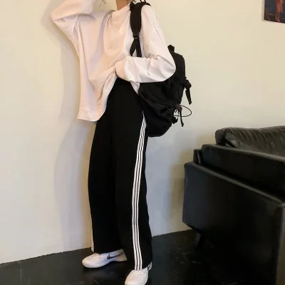 

Korean Style Retro Sweatpants Thin Wide Rac