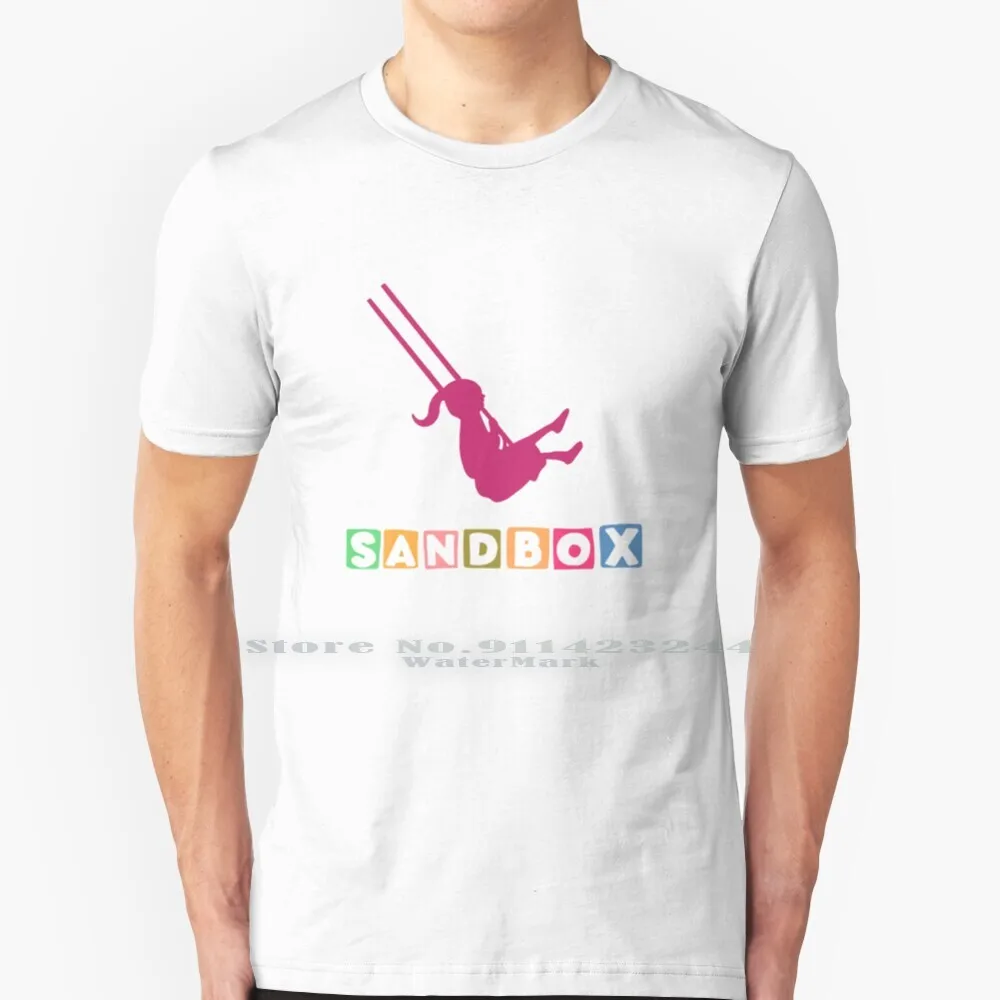 Старт (????) Kdrama-Sandbox логотип Футболка 100% Чистый хлопок Sandbox ввод в эксплуатацию Sandbox логотип Samsan Tech ввод в эксплуатацию