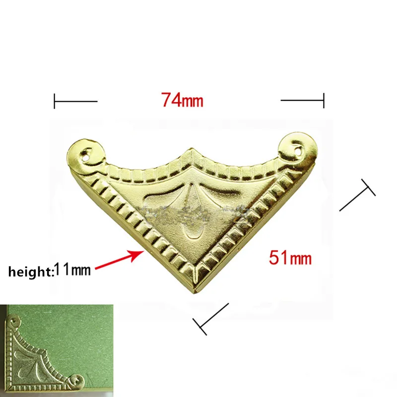 

Wholesale Bulk Covers Yellow Wooden Box Protector Book Album Menu Folder Corner Protectors,Ancient Pattern Coners,51mm