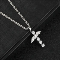 classic design wings of angels cross pendant 2021 fashion women aaa zircon silver plated pendant for women popular party jewelry