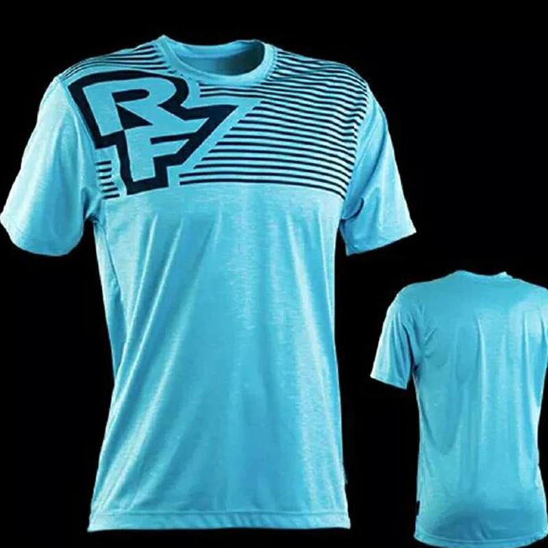

2022 2022 New Summer Men Blue Grey RACEFACE Cycling jersey MTB off road mountain Bike Mens short Bicycle clothes jerseys