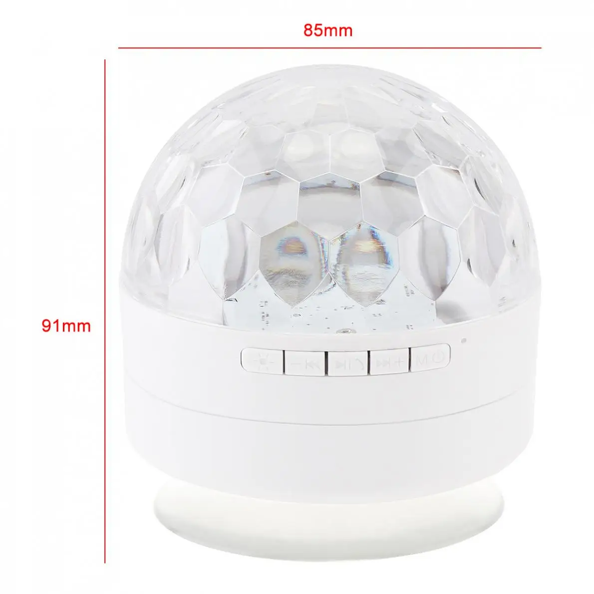 Mini Bluetooth Speaker Wireless Audio LED Crystal Magic Ball Suction Cup Portable Bright Stage Lights for IOS/Android | Электроника