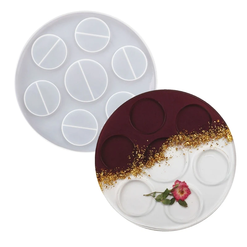 

N7MF DIY чашки Coaster коврик с украшением в виде кристаллов эпоксидная смола, форма сервировочная тарелка лоток силиконовые формы