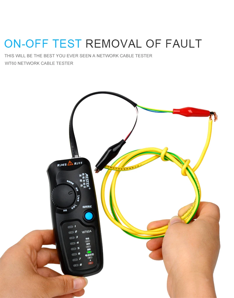 MESTEK WT60A телефонный провод трекер RJ11 RJ45 Cat5 Cat6 Tracer тонер Ethernet LAN Сетевой кабель тестер детектор линия Finder