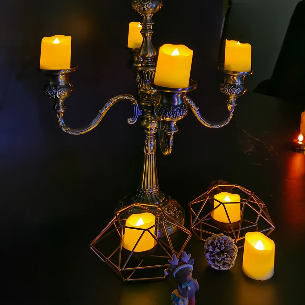 

6PCS/ 9PCS/ 12PCS Electronic LED Candles Light Flame Tea Light Candles For Bedroom Party Wedding festival Home Decoration
