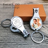 crystal drops of glue photo customized birthday party favor multifunctional bottle openerkeychainnail clippers wedding gift