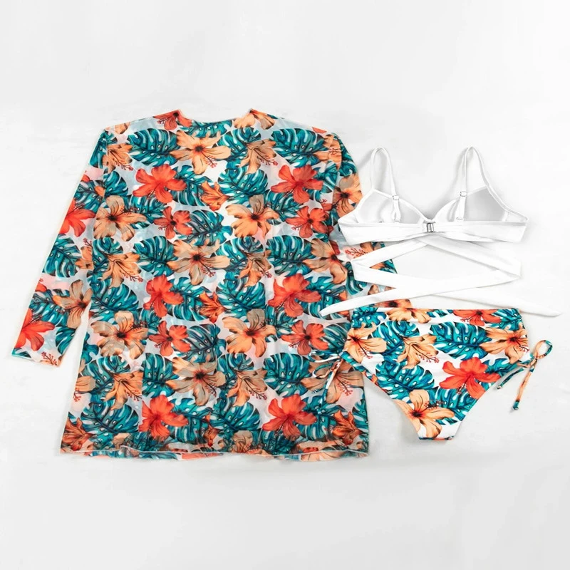 

Swimwear Woman Swimsuit Sexy Bikini 2021 New Push Up Bikini Set Bathing Suit Women Print Floral Beachwear Biquini Two Piece Suit