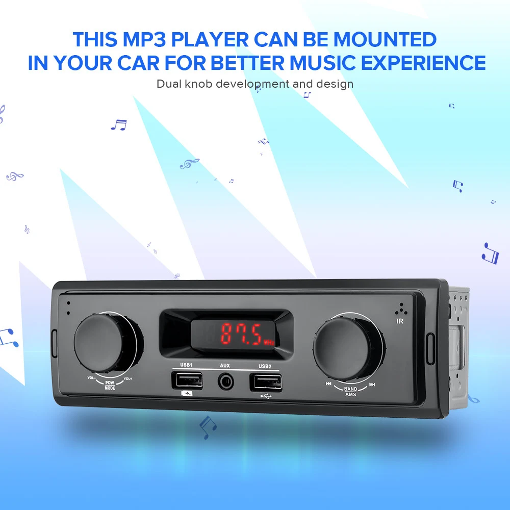 1 Din автомагнитола 12 В Поддержка FM Aux в приемнике USB MP3 радио плеер Авто аудио стерео Нет Bluetooth Нет дистанционного управления