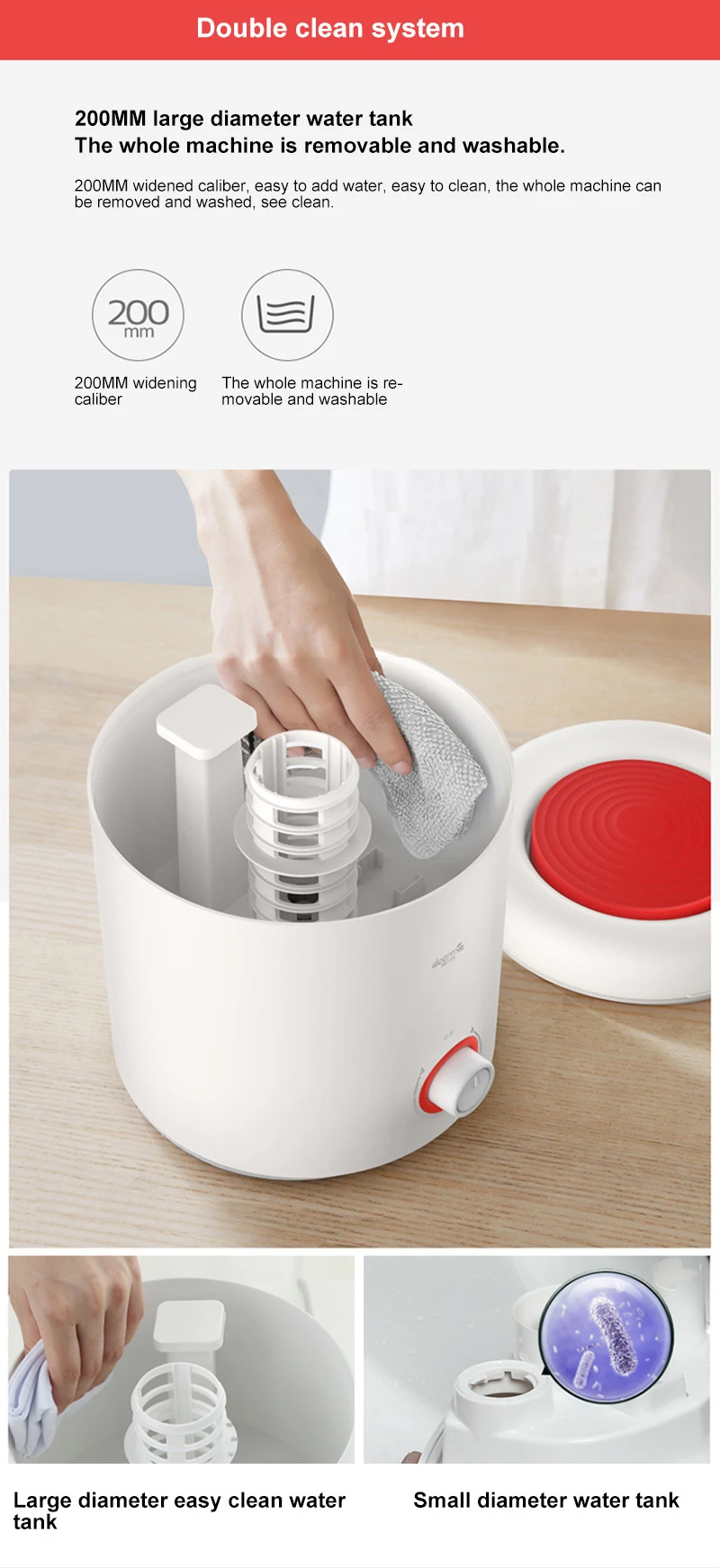 Xiaomi 2.5L увлажнитель воздуха вращающийся туман ручка серебряный Ион стерилизационный увлажнитель диффузор воды мини спальня офис Humidifie