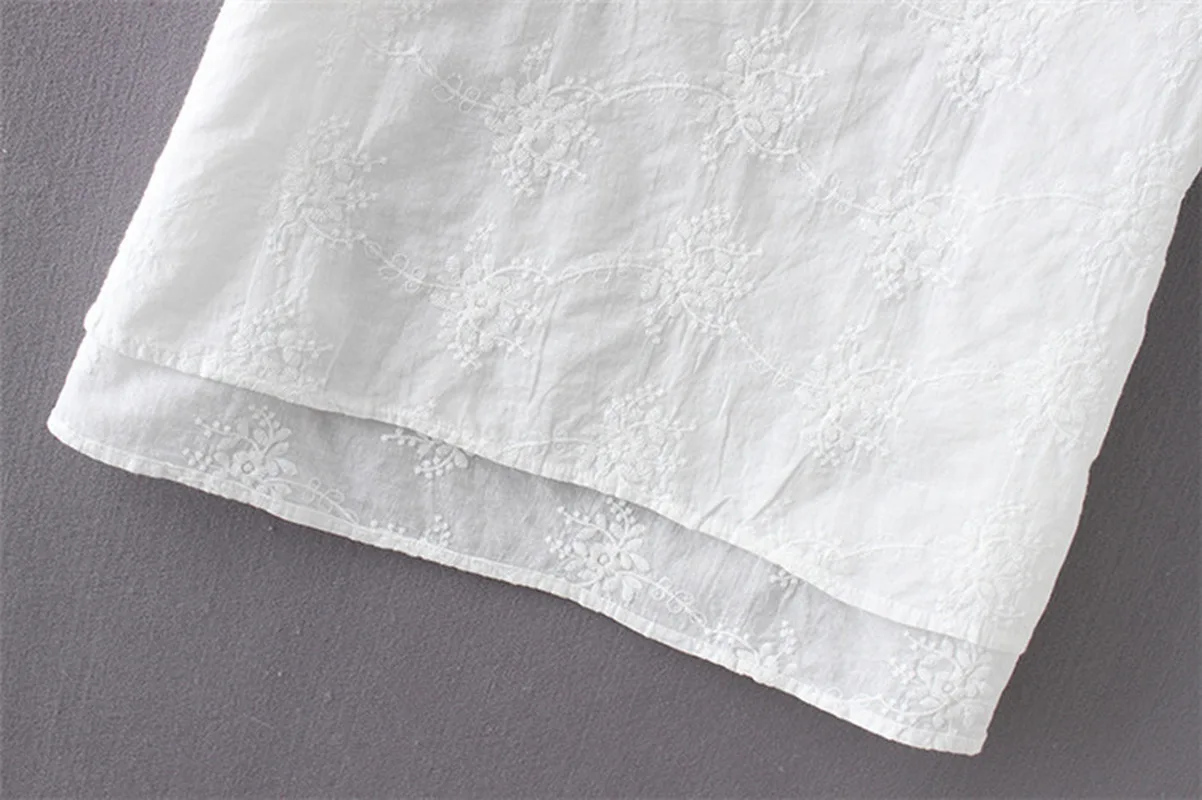 Белая футболка с цветочной вышивкой размера плюс 4XL женская 2020 летние женские