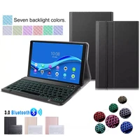 keyboard case for lenovo tab m10 fhd plus 10 3 tb x606f tb x606x tablet stand leather cover folio case backlit wireless keyboard